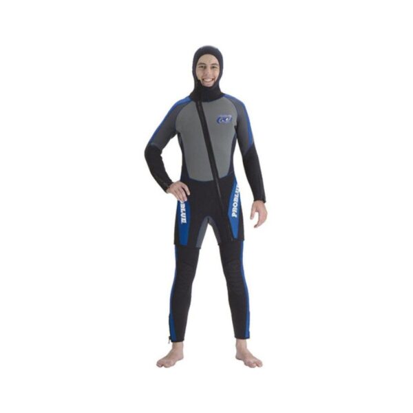 Problue RW-709 2 Pieces Farmer John & Jacket with Hood Wetsuit - 5mm