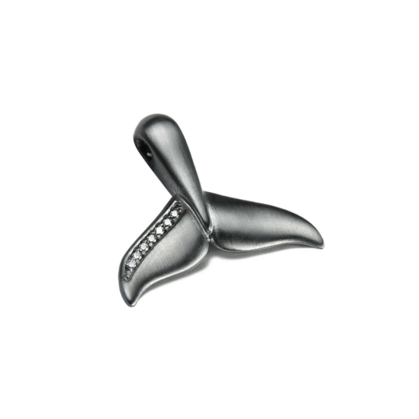 Ossidabile 12P Whale Tail (with Stones) Pendant