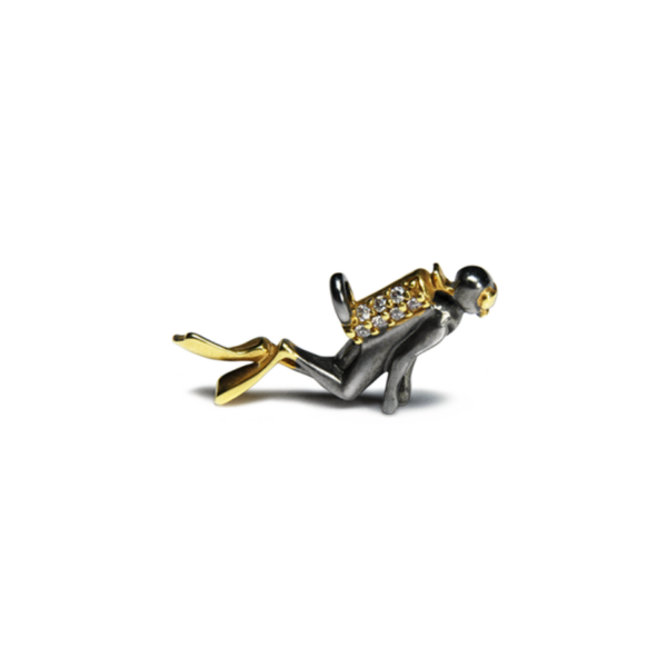 Ossidabile 6P Scuba Diver (with Stones) Pendant