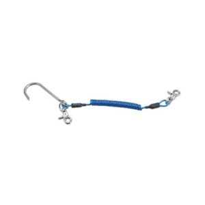 Problue AC-94-7 Stainless Steel Reef Hook w/ Coiled Lanyard