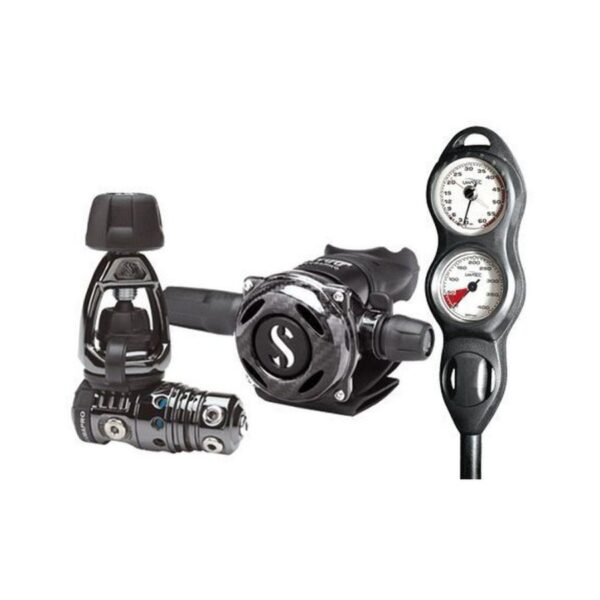 Scubapro MK25 EVO / A700 Carbon Black Tech + Double Gauge Console Bundle Set