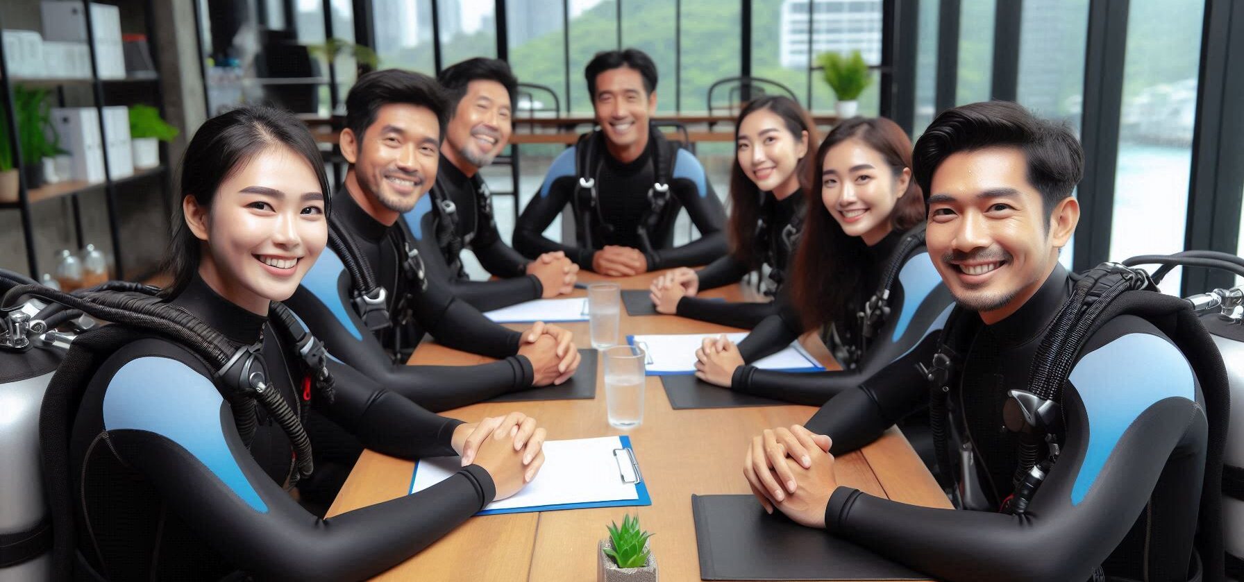 Divers on meeting