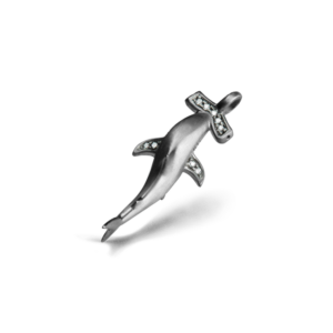 Ossidabile 9P Hammerhead Shark (with Stones) Pendant