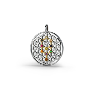 Ossidabile 28P Flower of Life (with Stones) Pendant