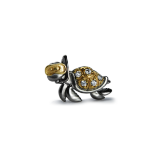 Ossidabile 4P Turtle with Mask & Snorkel (with Stones) Pendant