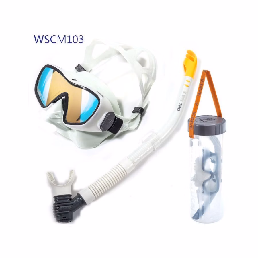 VDive WSC-M103/SN-02WT &ndash; Vitro Mirrored Mask and Snorkel Set