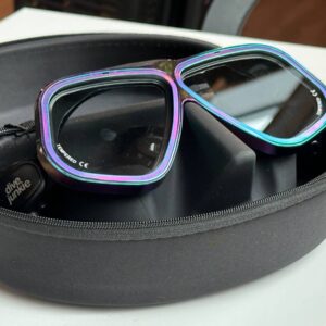 Dive Junkie Bio Metal Mask - Rainbow Titanium/White Skirt