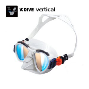 Vdive F01 Pearl White Freediving Mask - White Skirt