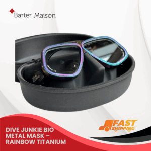 Dive Junkie Bio Metal Mask - Rainbow Titanium/Black Skirt