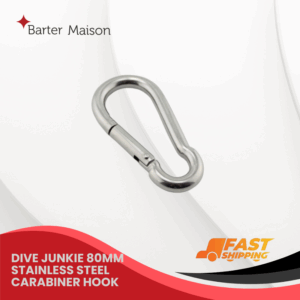 Dive Junkie 80mm Stainless Steel Carabiner Hook