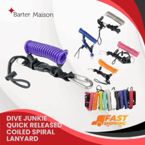 Dive Junkie Quick Released Coiled Spiral Lanyard