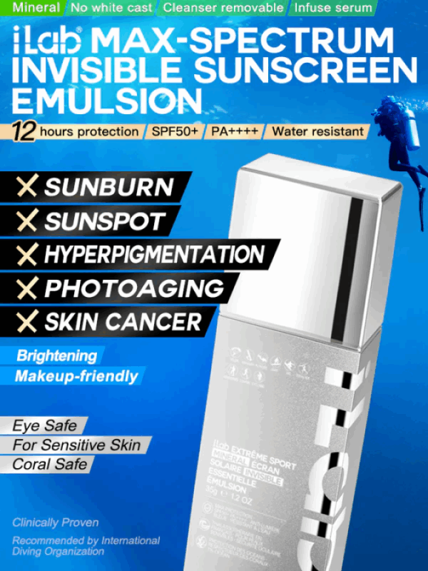 iLab Max-Spectrum Invisible Sunscreen Emulsion