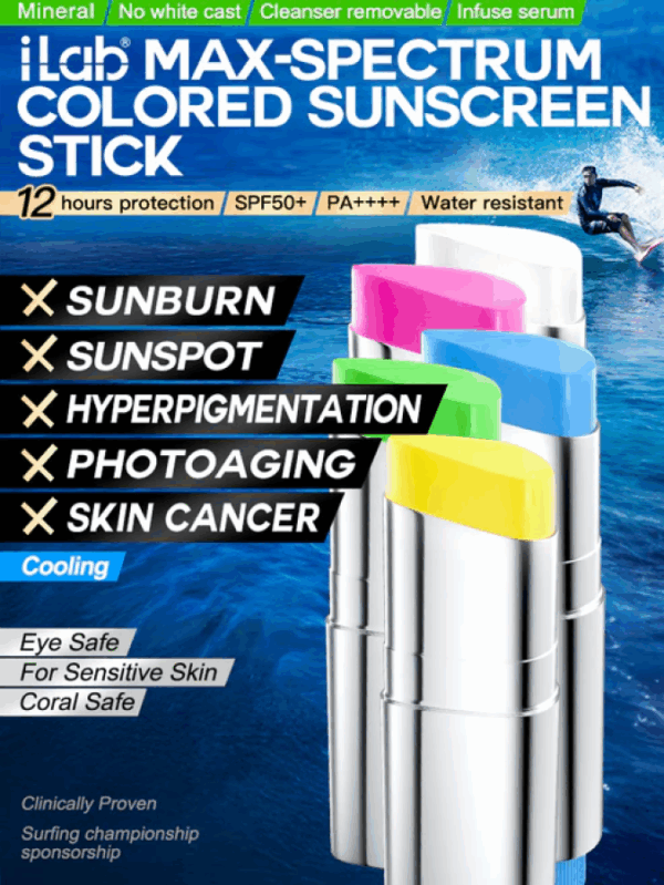 iLab Mineral Sunscreen Stick SPF50+