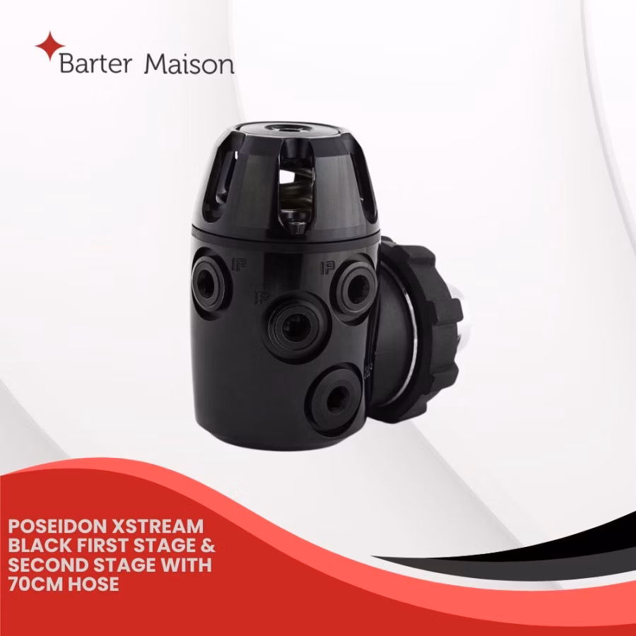 Poseidon Xstream Black G5/8 1st Stage Regulator