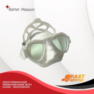 Vdive F01WHCA420 Freediving Mask with UV420 - White/White