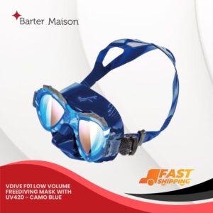 Vdive F01 Low Volume Freediving Mask with UV420 - Camo Blue