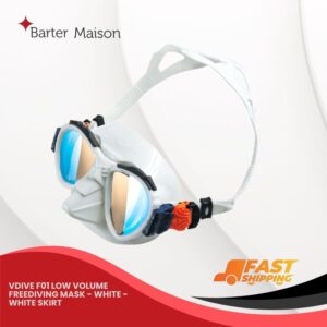 Vdive F01 Low Volume Freediving Mask - White - White Skirt