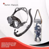 Vdive F01 Low Volume Freediving Mask and Snorkel Set - Black - Black Skirt