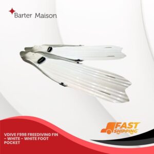 Vdive F998 Freediving Fin - White - White Foot Pocket