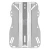 Dive Rite stainless steel backplate for scuba diving backplate and wing system with harness slots