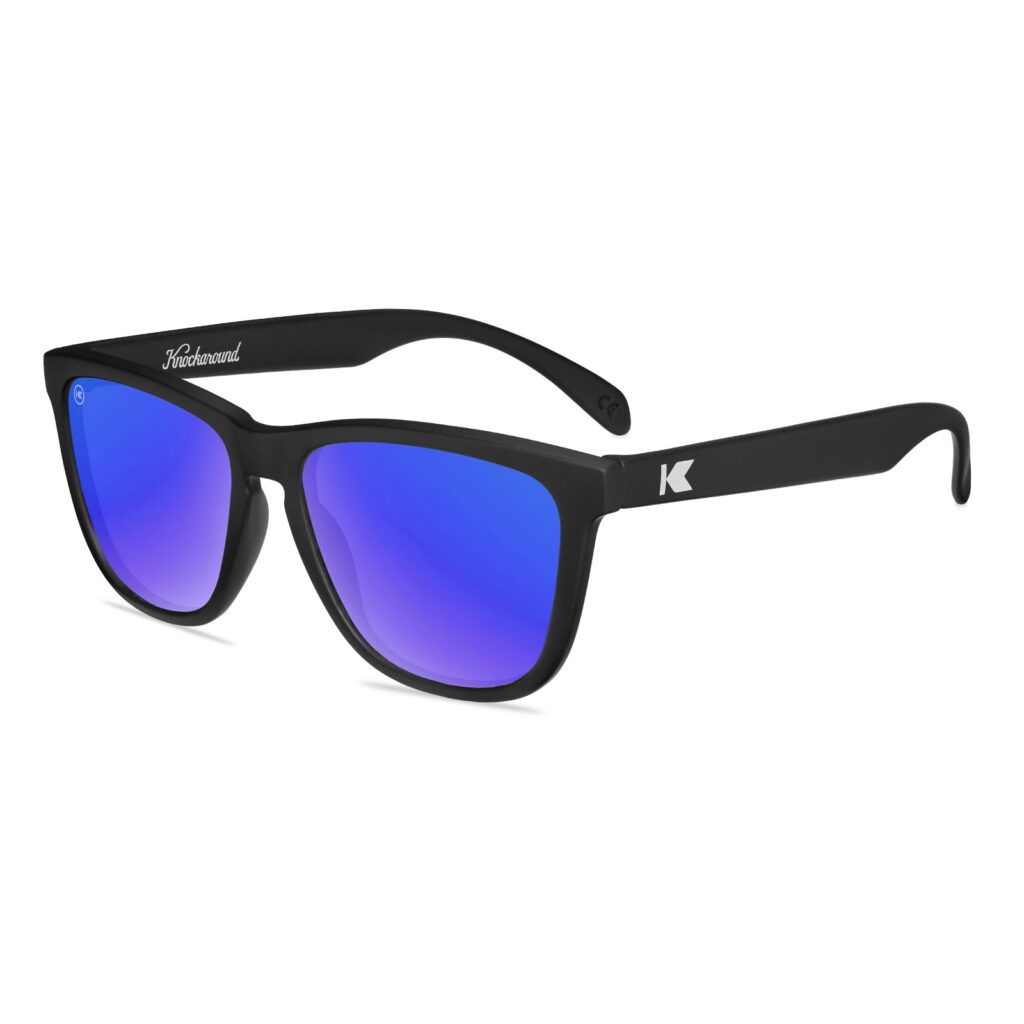 KnockAround Classic Premium Sunglasses, Clear / Green Moonshine