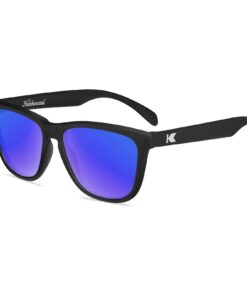 Knockaround Classics sunglasses in black with blue moonshine polarized lenses
