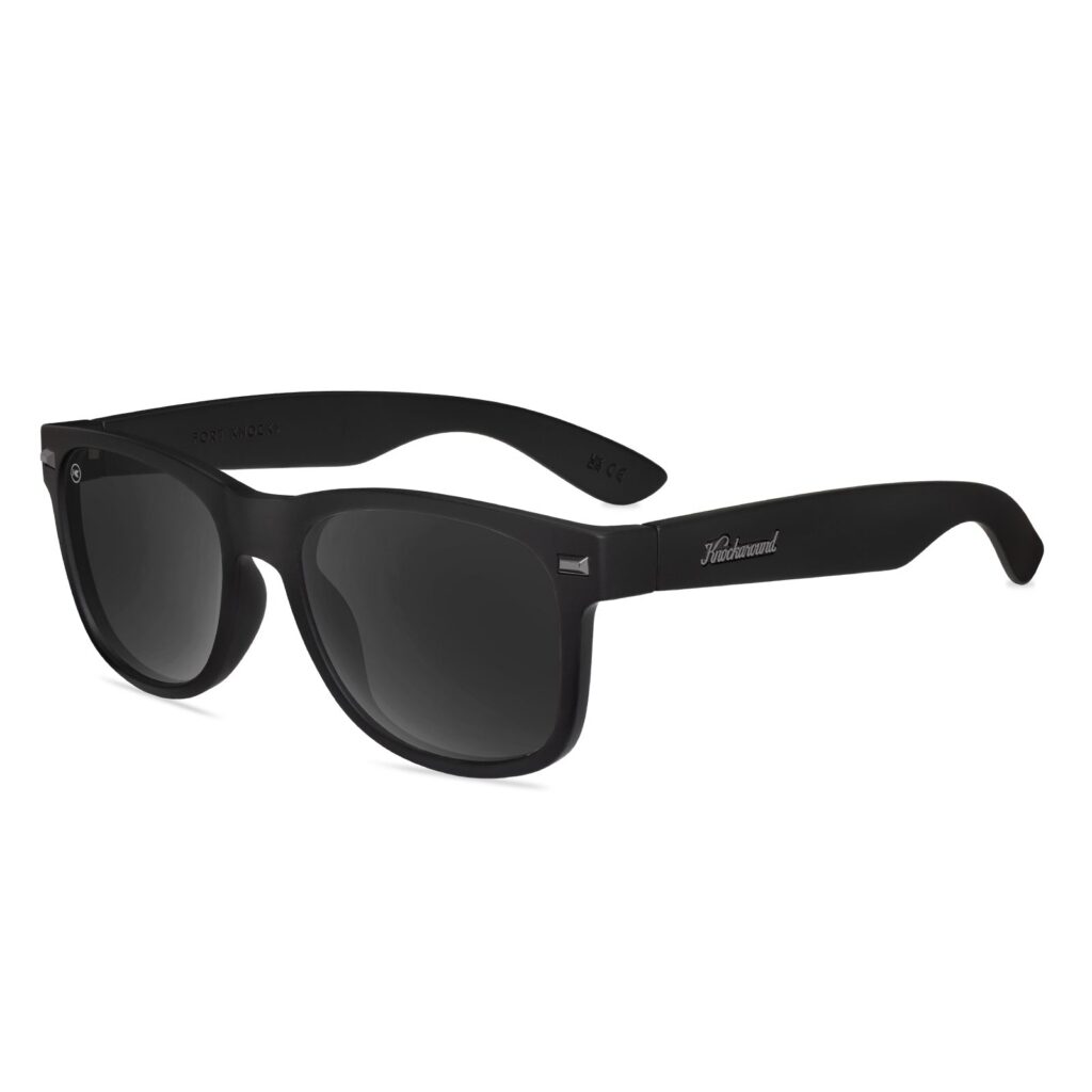 Knockaround Fort Knocks sunglasses in matte black with polarized smoke lenses