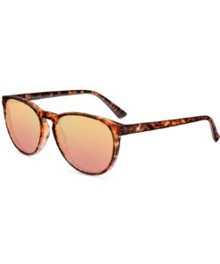 Knockaround Mai Tais sunglasses in pink ink with polarized rose gold lenses