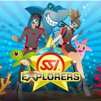 SSI dive training backpack and equipment