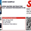 SSI scuba diving certification card C-CARD