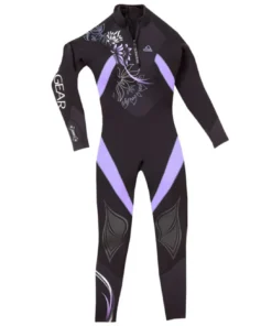Subgear Element 3mm full steamer wetsuit for women - purple floral design