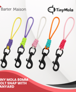 Tiny Mola 80mm Bolt Snap with Lanyard for Diving Torch Diving Accessories